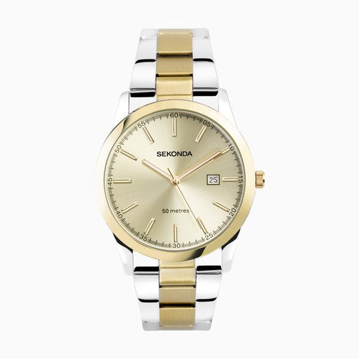 Silver and gold watch on sale mens