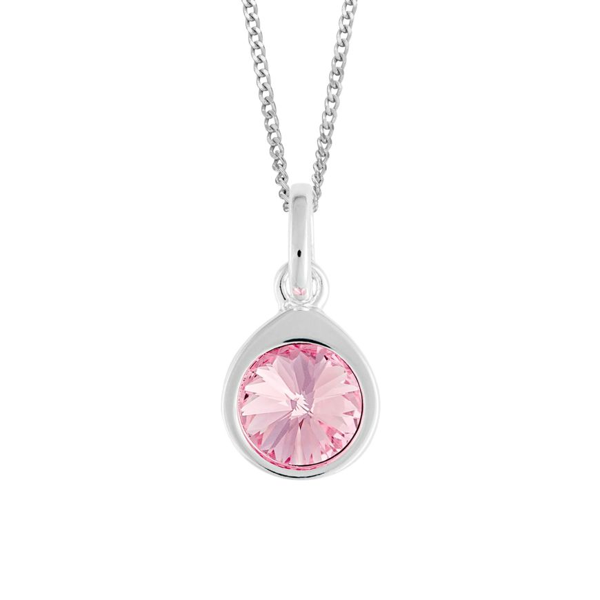 Light pink crystal sale necklace