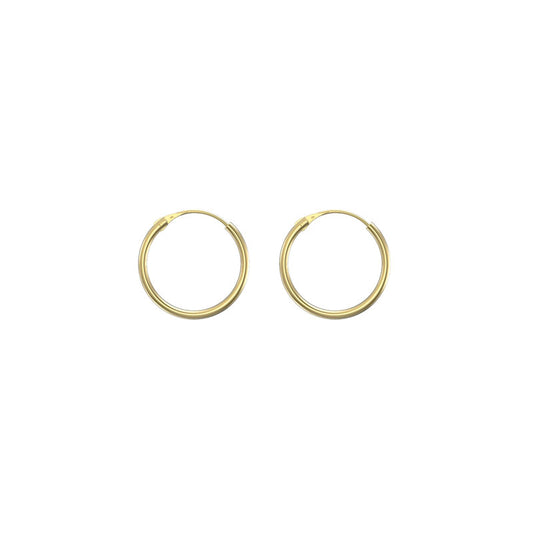 9ct Yellow Gold Hinged Hoop Earrings