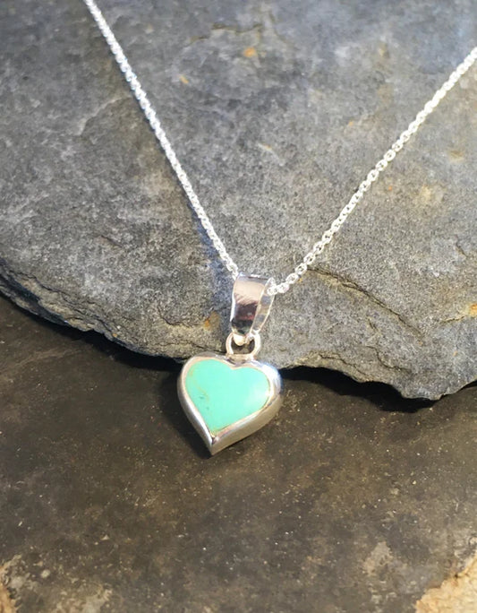 Turquoise pendant  &  Silver Chain.