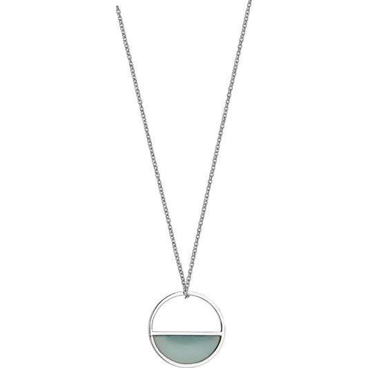 Silver coloured circle necklet