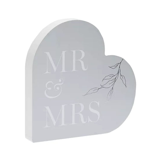 Mr/Mrs Heart Mantel Plaque